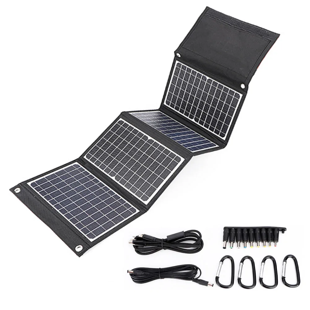 

30W Foldable Solar Panel Charger Fast Charging Interface USB Portable Battery Charger Outdoor Camping Hiking Power Bank