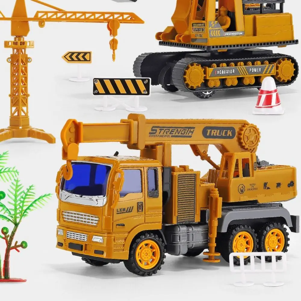 

Alloy Material Engineering Construction Truck Plastic Construction Pull Back Car Dump Truck Inertia Sliding Mixer Truck Home Use