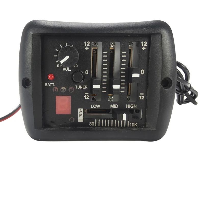 ABUE-4-Bands EQ Equalizer Acoustic Guitar Preamp Piezo Pickup With Tuner System Brass Endpin Jack For Folk Guitarra
