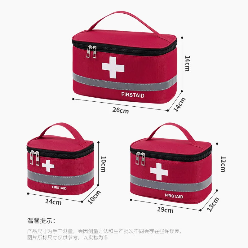 ถุงเก็บยา kotak p3k กระเป๋ากู้ภัยกลางแจ้งแบบพกพาสำหรับใช้ในครัวเรือนของเด็กความจุขนาดใหญ่ชุดยาออแกไนเซอร์จัดเก็บ