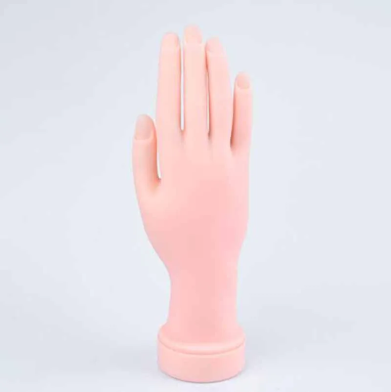 Fake Finger Hands Beginners Practice Nail Rubber Hand Training Display Model Manicure Tools Nail Painting Practice Accessories