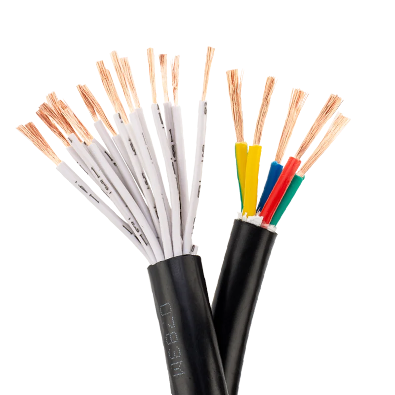 

20-жильный провод из чистой меди в оболочке RVV 0,3-1,5 мм2, силовой кабель, белый провод мониторинга