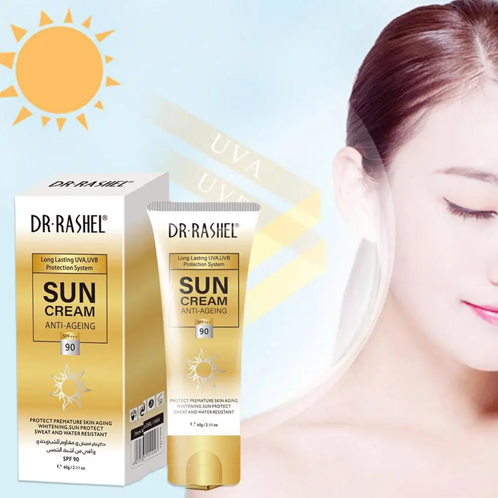 ครีมหน้าจอ Spf90ติดทนนานปกป้องตัวบล็อคทำให้ผิวขาวป้องกันใบหน้าและใบหน้าเพื่อความงามดูแลผิว F1s4 agin