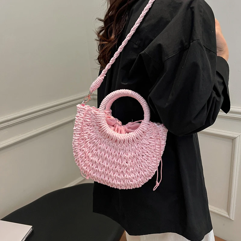 Bohemian Style Straw Handbag High Quality Multi-functional Shopping Bag Suitable For Travel and Vacation
