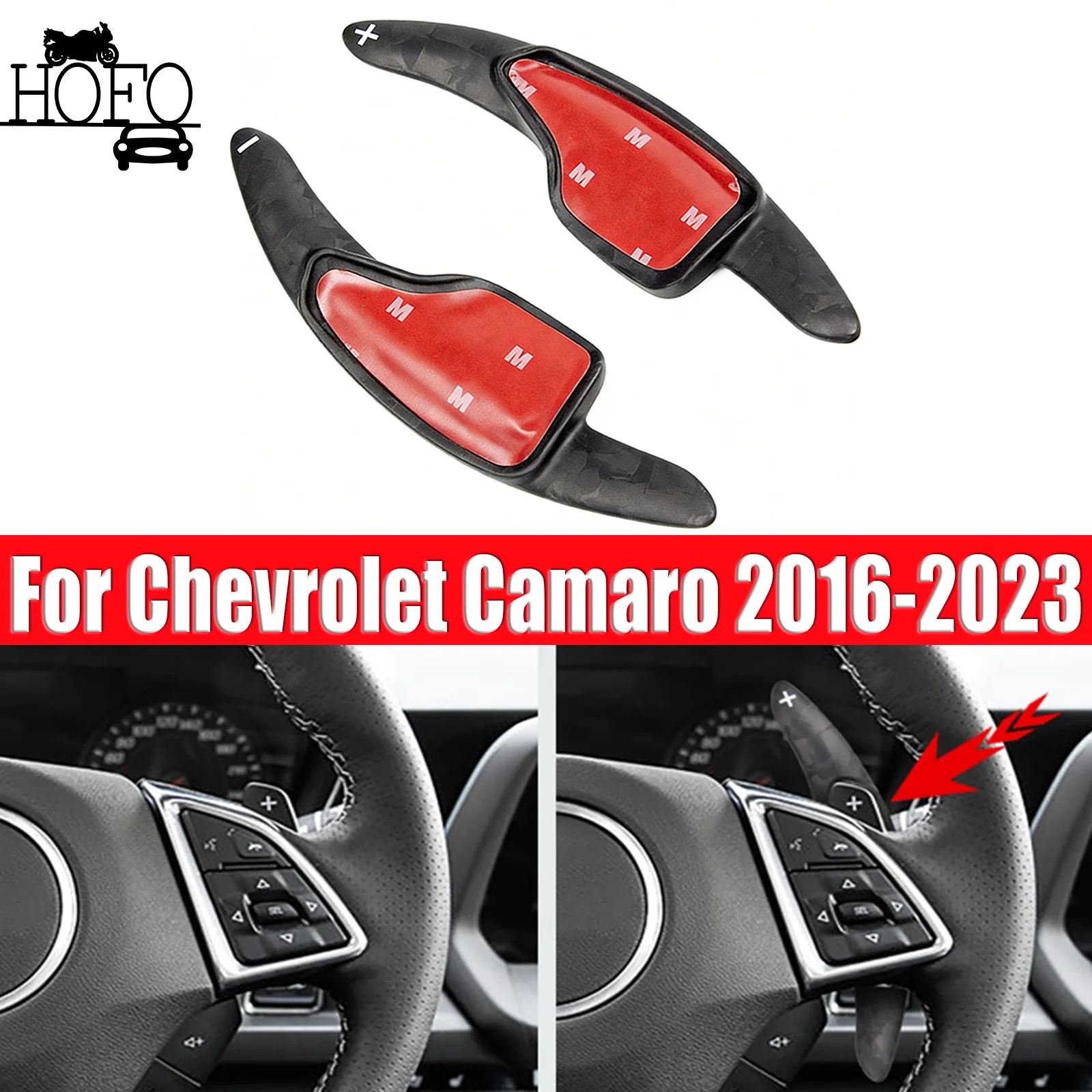 

For Chevrolet Camaro 2016-2023 Steering Wheel Extension Shifter Paddle Trim