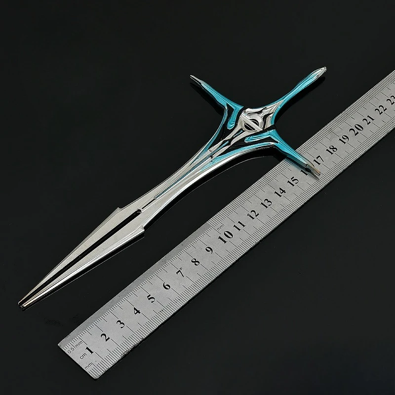 8.66in Fagocytische Ster Middeleeuws Zwaard Chinese Anime Perifere Afgeleide Soldaat Speelgoed Model Metal Craft Desktop Ornament Jongen Speelgoed