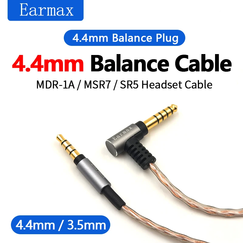 For SONY Audio Technica MDR-1A 1000X 1000XM2 1000XM3 MSR7 SR5 Earphone Replaceable 4.4mm 2.5mm Balanced to 3.5mm Upgrading Cable