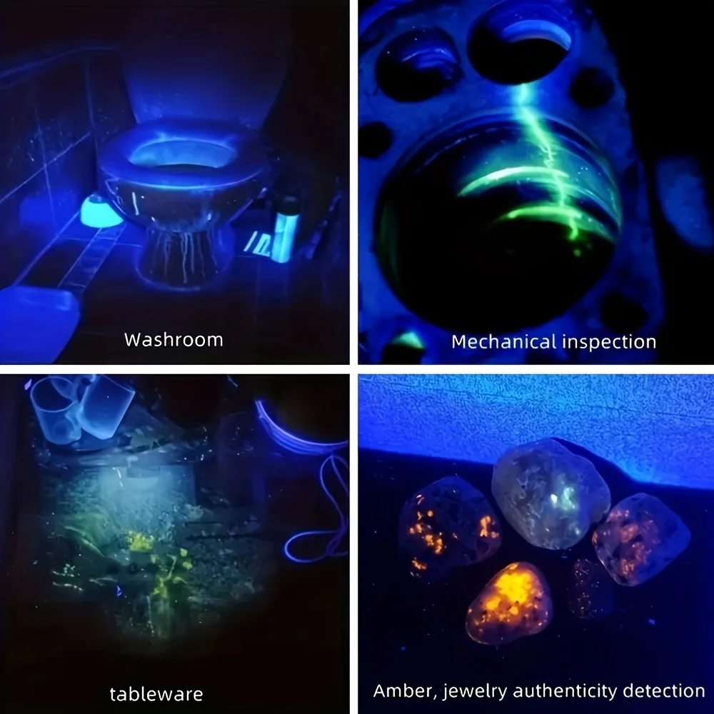 Lanterna uv portátil uv395nm com zoom abs tocha 3 modos de acampamento lanternas ultravioleta para pilares de animais de estimação detecção fluorescente