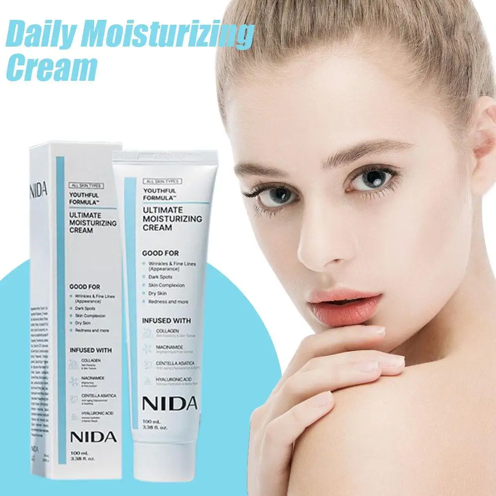 100ml Nida Moisturizing Creamnatural Plant Extract Essence Niacinamide Centella Asiatica Hyaluronic Acid Wrinkles Spots Cream