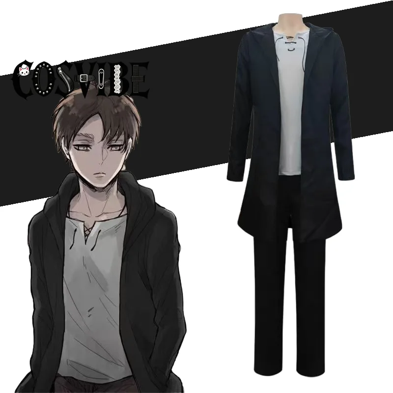disfraz-de-cosplay-de-eren-yeager-de-attack-on-titan-camiseta-negra-con-capucha-pantalones-venta-al-por-mayor-para-halloween