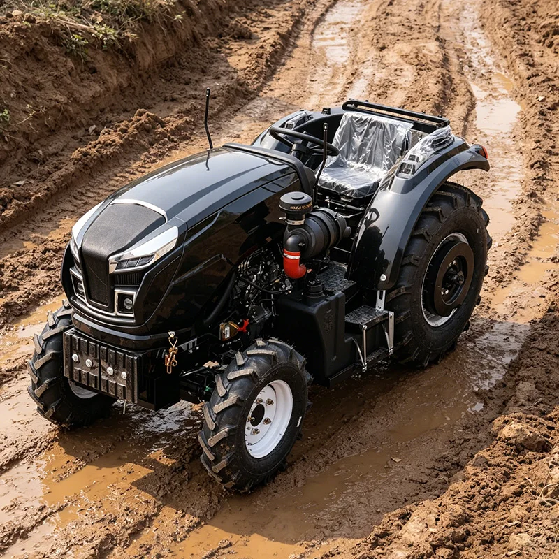 

Customized Rotary tiller, four-wheel high-power adjustable deep ploughing machine, farm four-wheel ploughing tractor