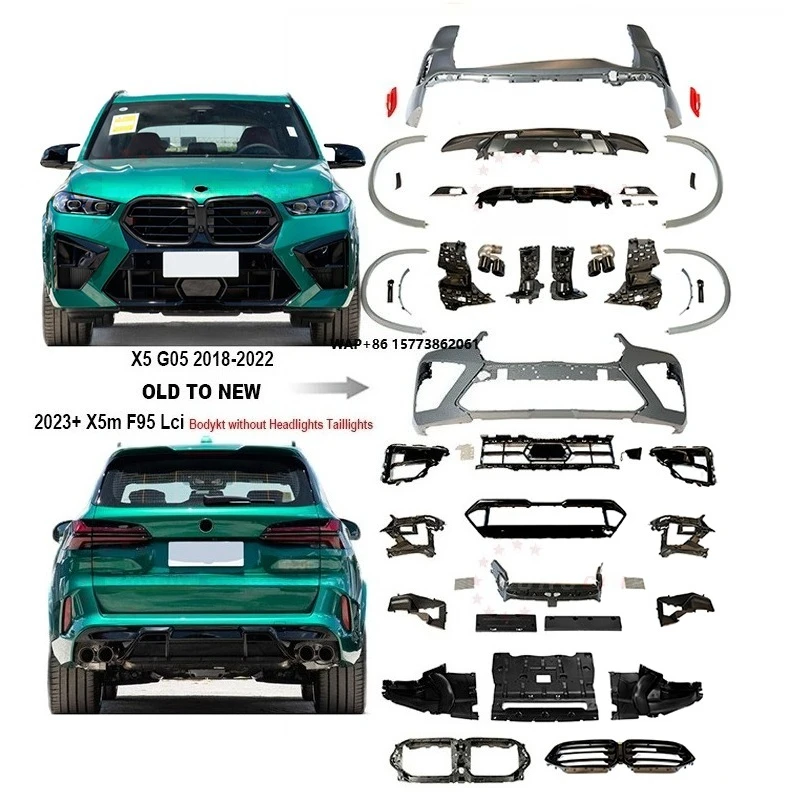 

2018-2022y X5 G05 Old to New 2023y+ X5m F95 Lci Auto Body Systems Body Kit for X5 Suv G05 Bodykit Without Headlights Taillights