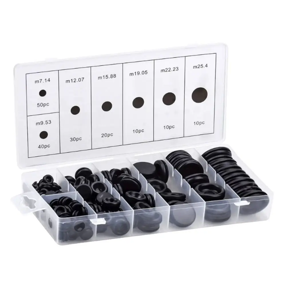 Rubber Grommet Assortment Kit Electric Wire Protection Sealing Rings For Auto Home Repair Maintenance Cable Organizer