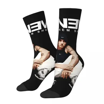 Detallado en un primer plano para hombre, calcetines Retro Harajuku Eminem, estilo callejero, novedad, calcetín informal
