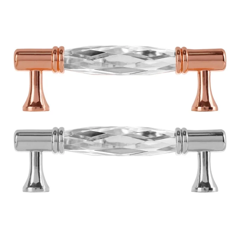 LCH Hole Pitch 110mm 130 Modern Style Luxurious Polished Gold T Shaped Crystal Cabinet Handle Dresser Knob Cupboard Door Pull