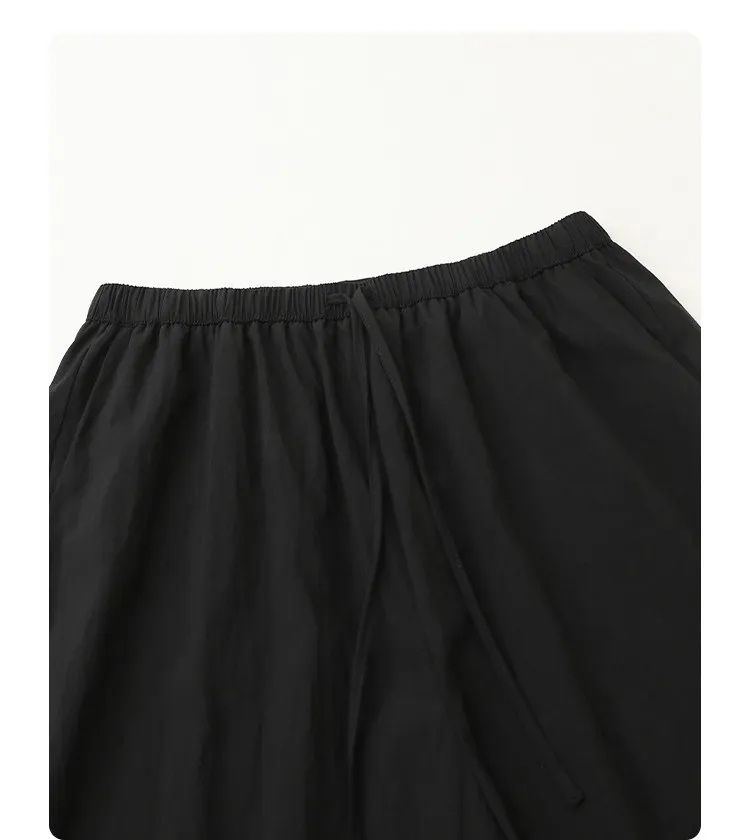 CHIC VEN New Women Pants Solid Loose Casual Wide Leg Pant Elastic Waist Female Thin Trousers Pleated Spring Summer 2026