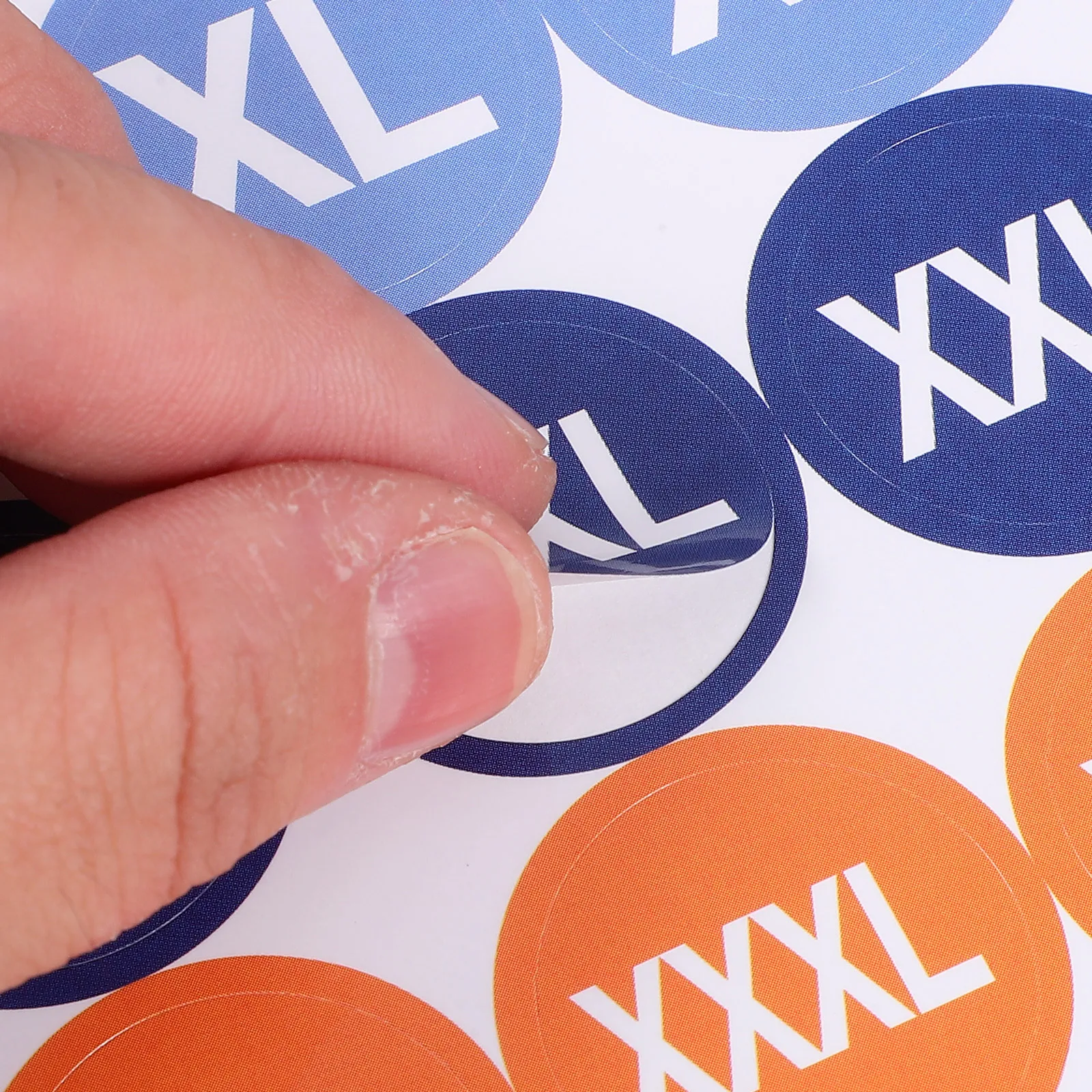 

350Pcs Adhesive Size Stickers for Clothing Clear Round Label Stickers Size Identification Retail Merchandising Solution