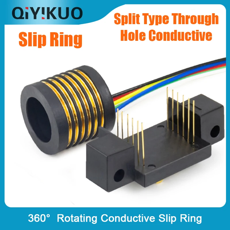 Split Type Through Hole Conductive Slip Ring Unmanned Aerial Vehicle Gimbal Slip Ring Separation Type Conductive Ring Rotating