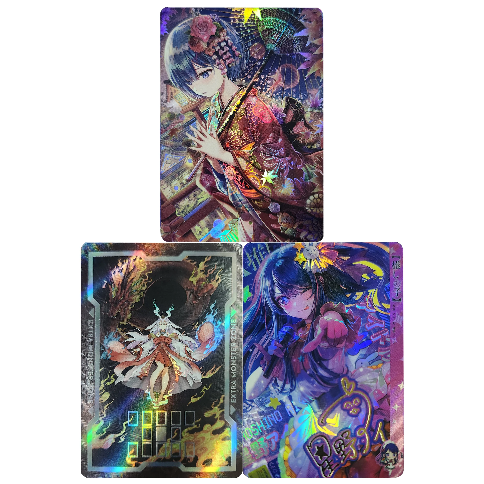 

Diy Self Made Genshin Impact Beelzebul Kawaii Collection Card Refraction Color Flash Rem Hoshino Ai Game Anime Card Gift Toys