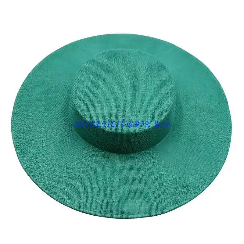 E21F Round Dress Hat Base for Women, Sinamay Fascinator Blank for DIY Bridal Headpiece, Party, Photo, and Costume Styling