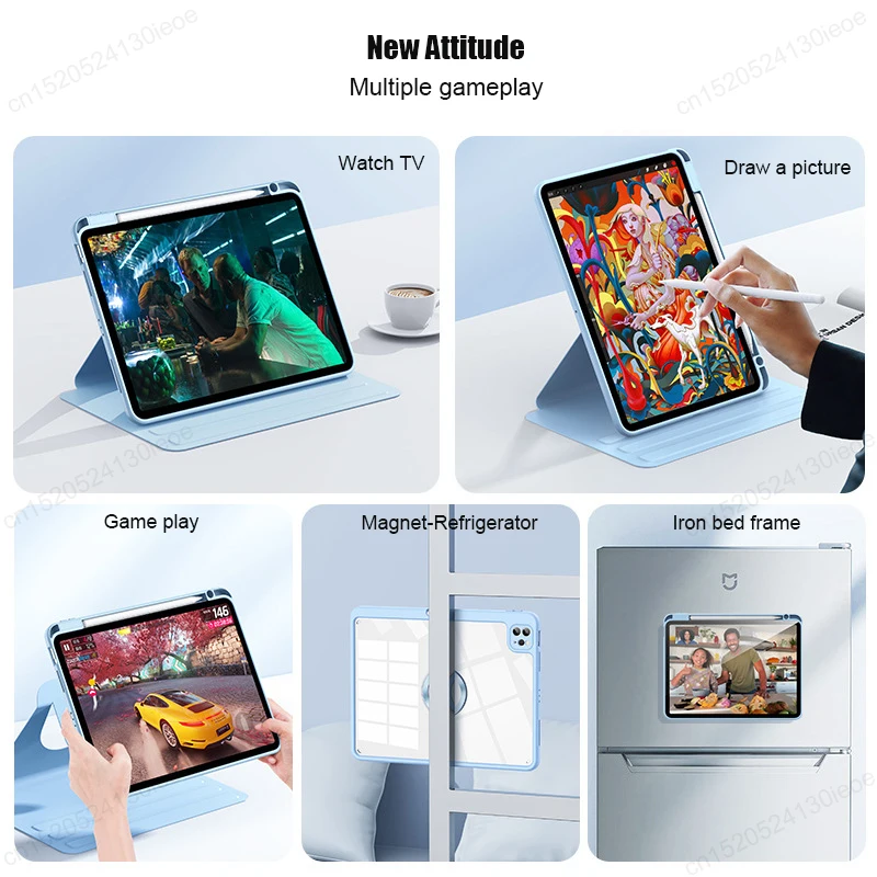 حافظة لجهاز iPad Air Pro 11 12.9 13 بوصة 2024 غطاء مغناطيسي قابل للفصل iPad Air 5th 4th 10.9 10th 10.2 9 9th 8th Generation Funda