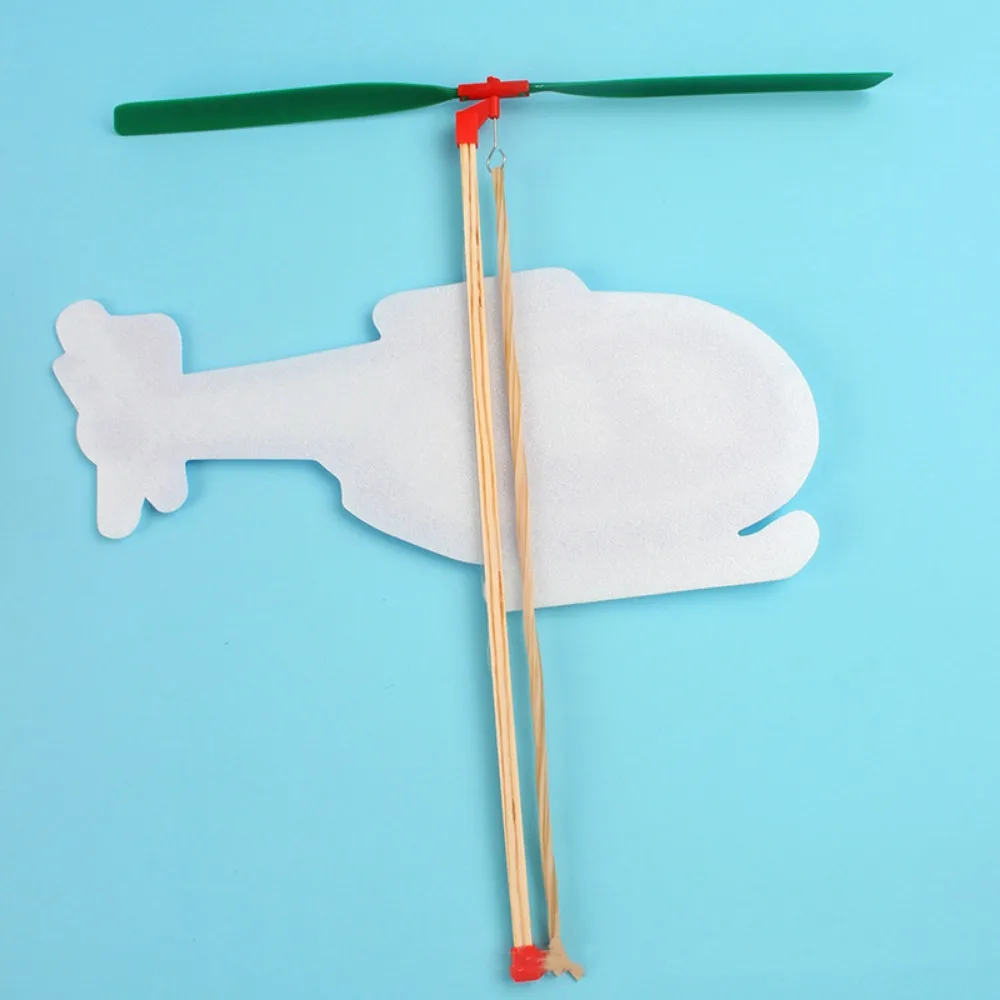 

Ligthweight Airplane Glider Model Popular Multistyles Students Flight Competition Rubber Band Powered Helicopter for Outdoor
