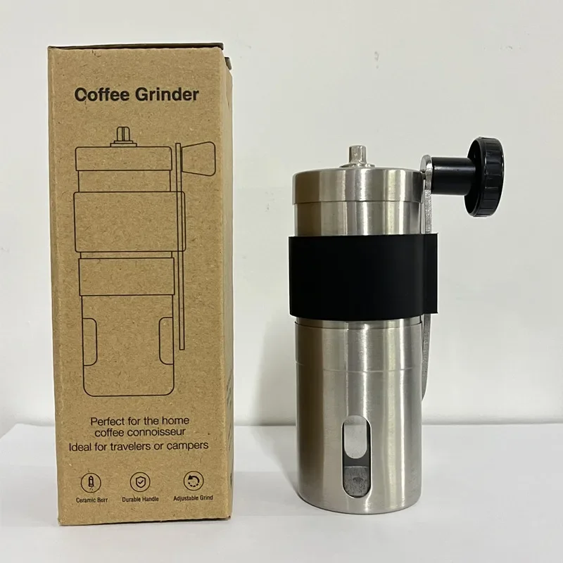 

Professional Manual Coffee Grinder - CNC Stainless Steel Double Bearing Adjustable Hand Burr for Bean Grinding