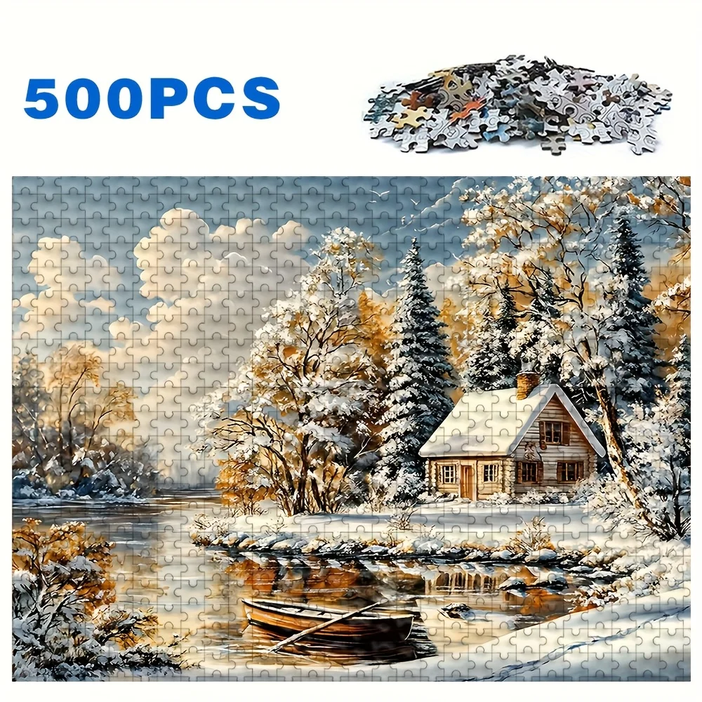 Puzzle pour adultes, 500/1000 pièces, casse-tête évalent à grande échelle avec motifs complexes, boîte Portable pour famille Gam