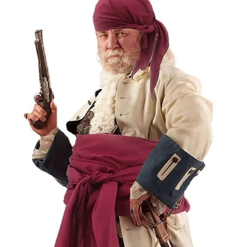 القراصنة تأثيري حلي قبعة وشاح الرأس حزام القرون الوسطى عصر النهضة خمر القراصنة النساء الرجال عقال حزام خصر هالوين جديد