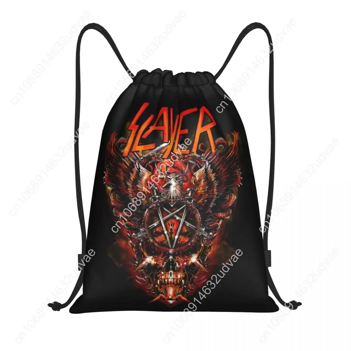 Custom Heavy Metal Rock Band Drawstring Backpack Sport Bag for Women Men Gym Bag