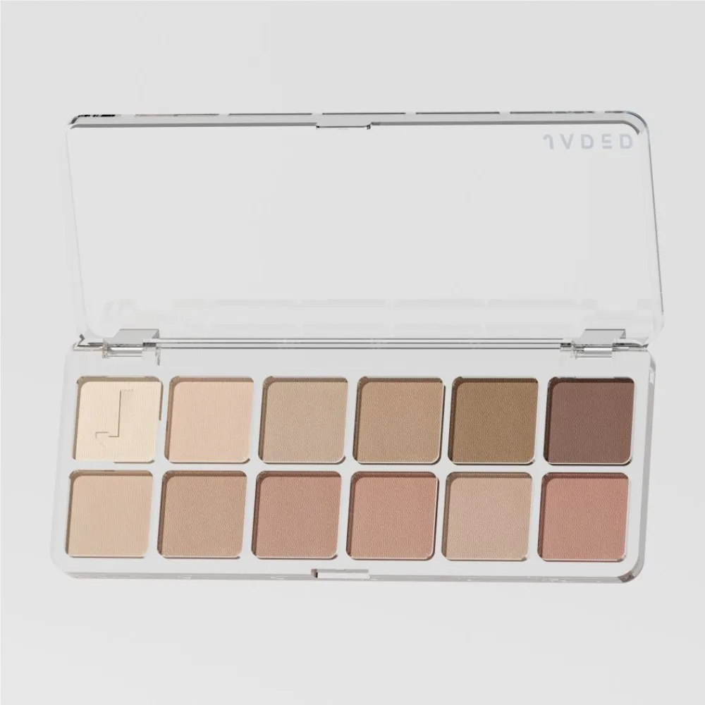 Cool Atmosphere 12 Colors Cool Eyeshadow Full Matte Earth Color Eye Shadow Lasting Low Saturation Makeup Palette Women