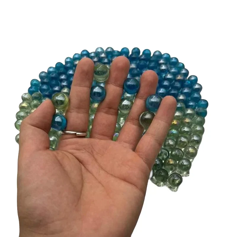 50Pcs 14mm Glass Marbles Balls Charms Clear Pinball Machine Home Decor for Fish Tank Vase Aquarium Toys for Kids Children