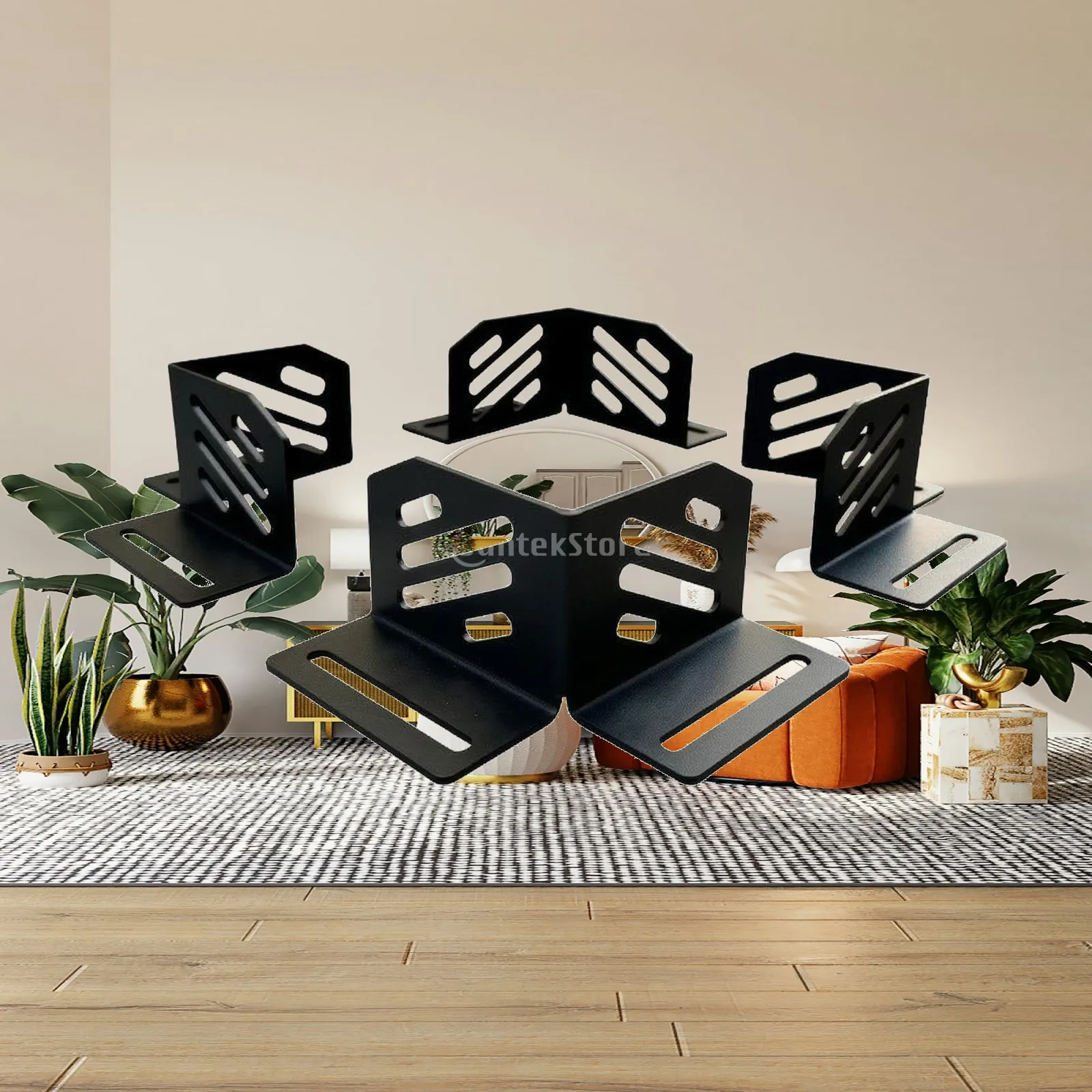 4 Pieces Roof-Rack Cargo-Limiting Bracket Slotted Square Roof Rack Cargo Bracket Vehicle Accessory Stable Scratch-Resistant