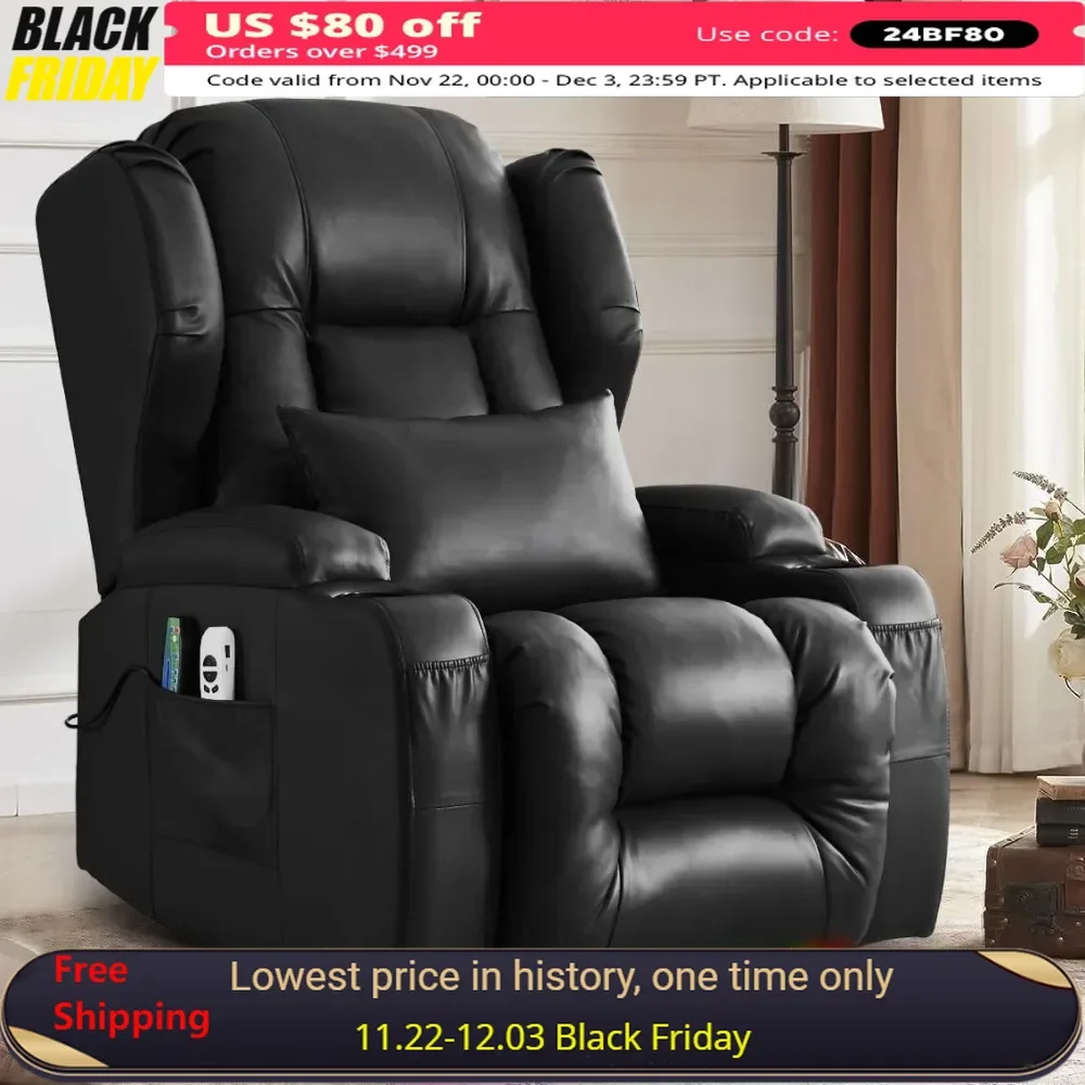 

Reclining Sofas Power Swivel Rocker Recliner Chair for Adults with Lumbar Support Reclining Chair