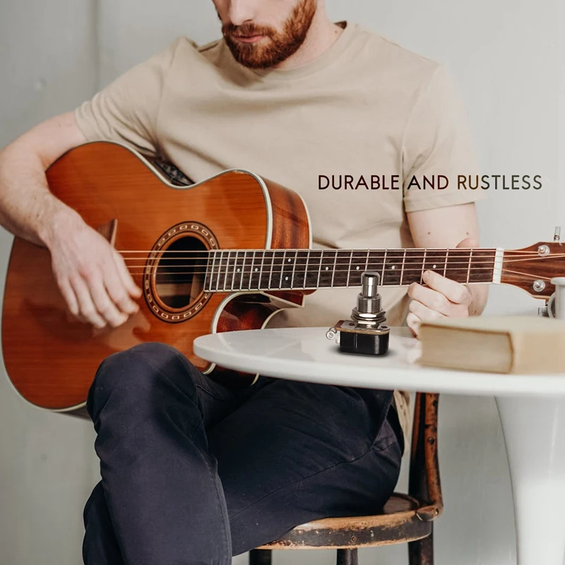 

ABKG Pro Педаль эффектов для гитары Мгновенная кнопка SPST Stomp Ножной переключатель Кнопочный пакет из 10 шт.