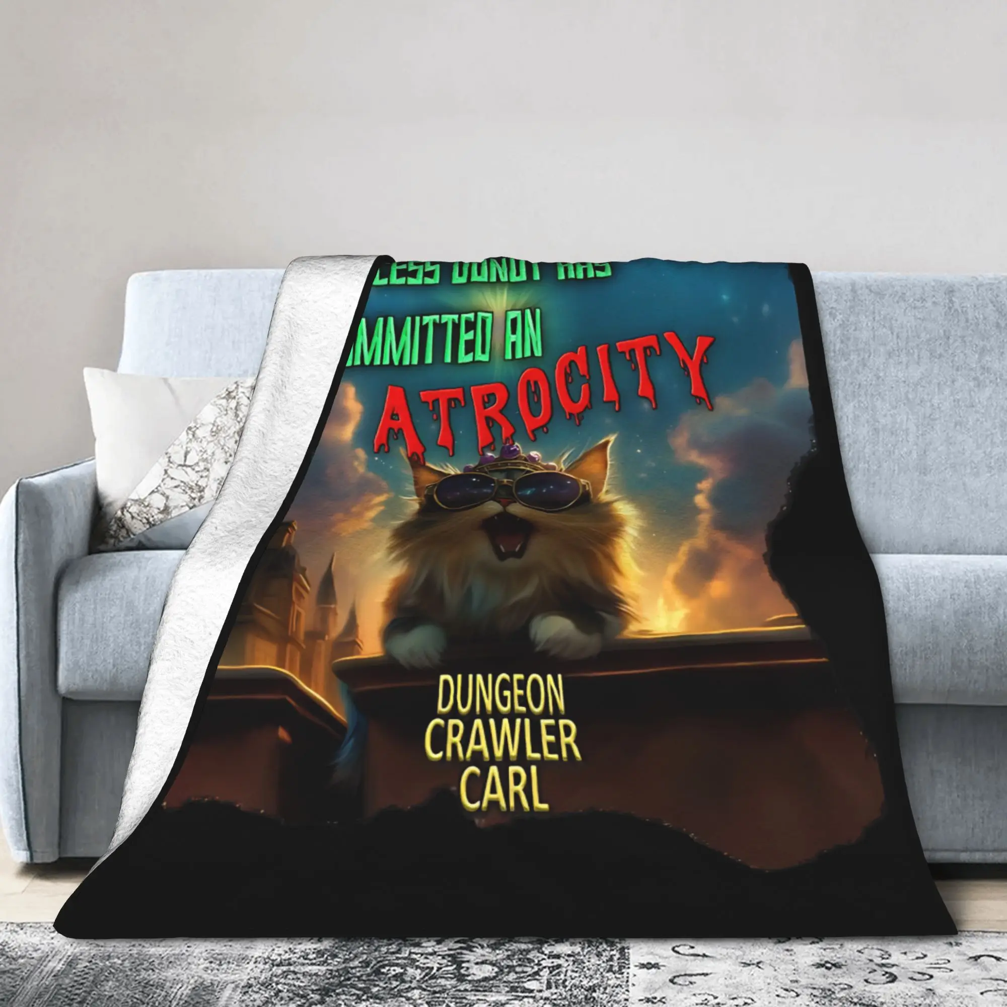 Dungeon Crawler Carl  Princess Donut has committed an atrocity!  Plush Blankets  Customized Throw Blankets for Home  Rug Piece,