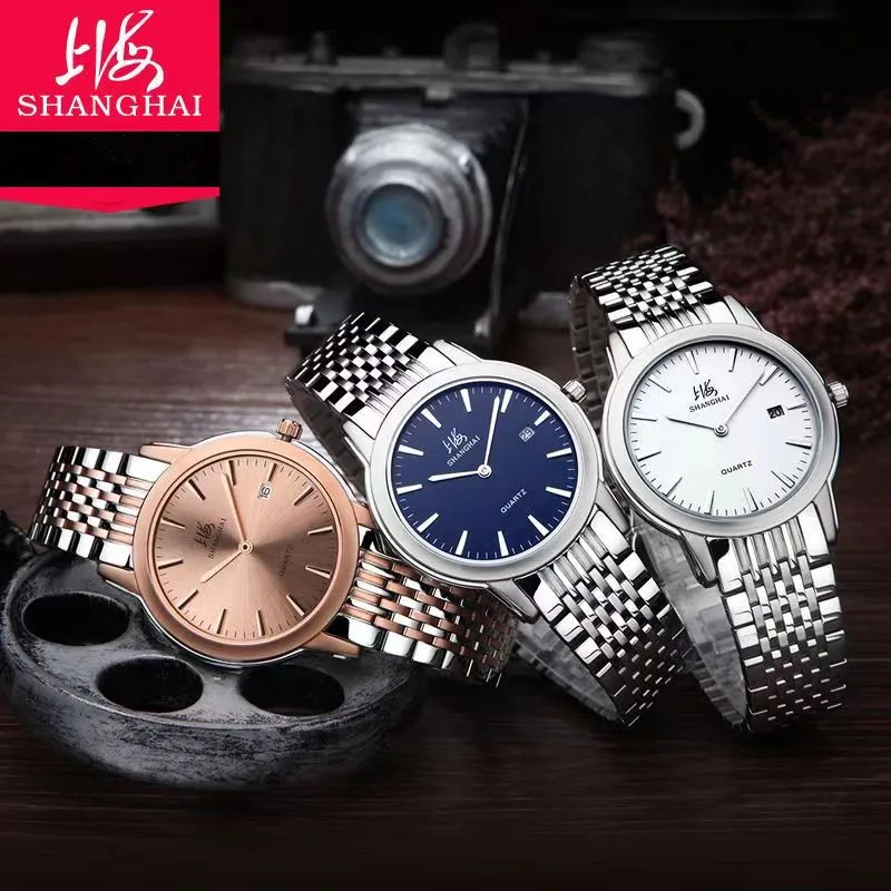 Leocylin xangai relógio de quartzo original moda simplicidade safira negócios para homem relógios de pulso à prova dwaterproof água relogio masculino