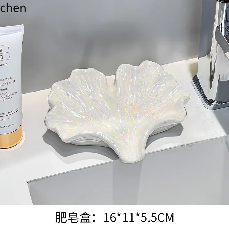shell sink brush rack bathroom ceramic storage rack