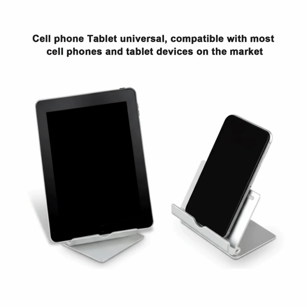 360 Degree Rotation Adjustable Cell Phone Stand Foldable Silver Adjustable Cell Phone Stand Aluminum Alloy Universal