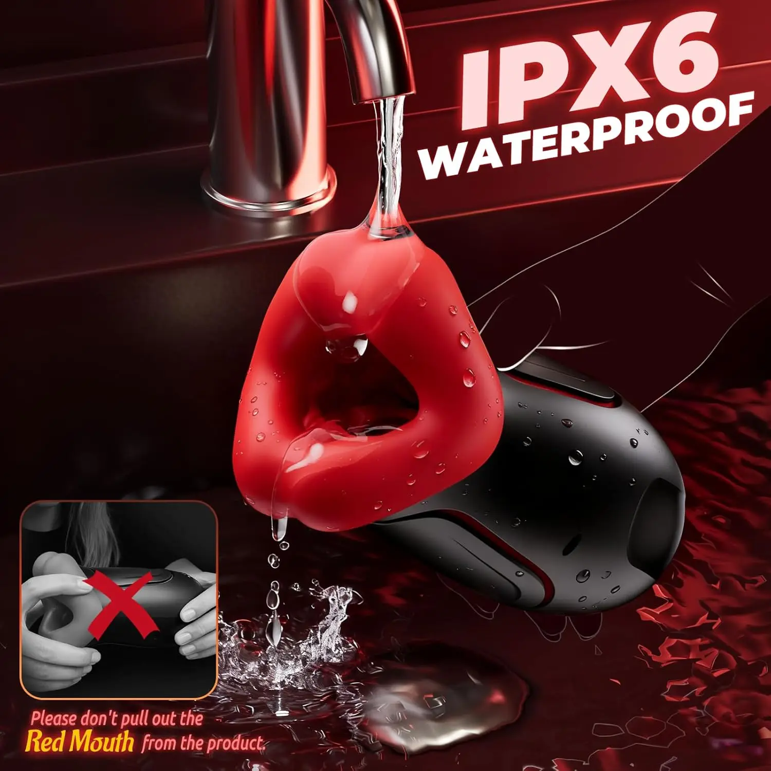 Male Masturbator Deep Throat Mouth Blowjob Vibrator Penis Pump 360° Wrapped 9 Frequency Vibration APP Control Sex Toys for Men