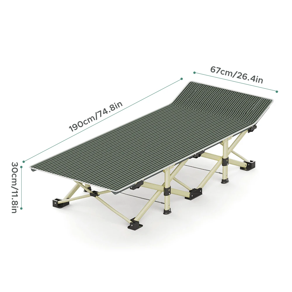 Folding Camping Cots Portable Sleeping Cot 10 Feet Camping Bed for Outdoor Travel Camping