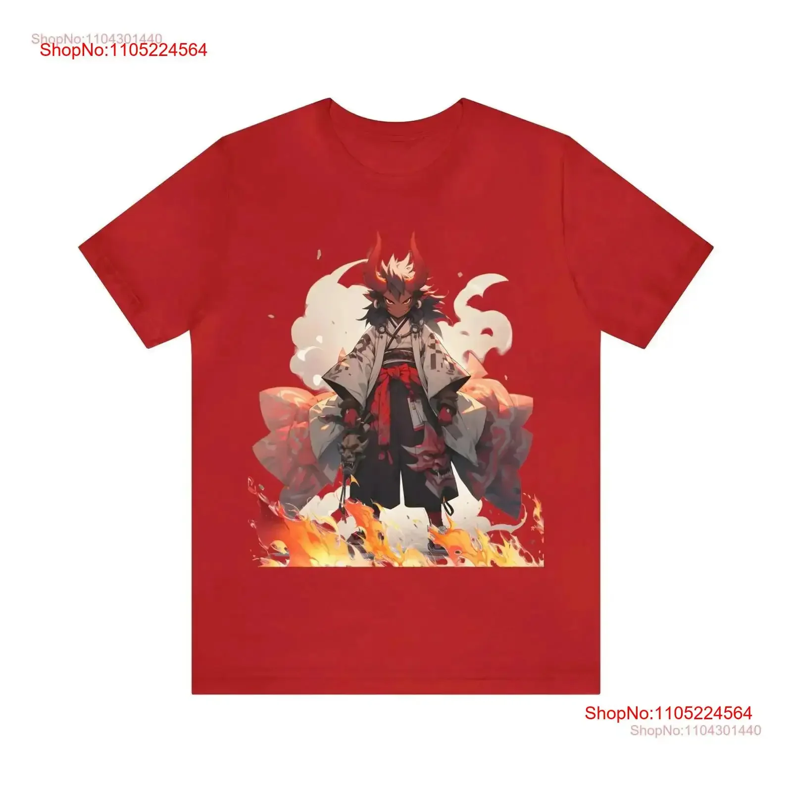 Футболка с аниме «Демон Самурай», 3 цвета для него, конвенция, японский Shonen Art HD Flames, геймер, винтажная, стираная, удобная Футболка с аниме «Демон Самурай», 3 цвета для него, конвенция, японский Shonen Art HD Flames, геймер, винтажная, стираная, удобная