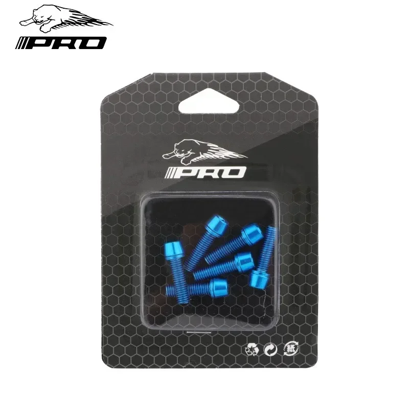 6 uds pernos manillar de bicicleta M5 * 18mm MTB tornillos chapados vástago de dirección titanio práctico nuevo de alta calidad