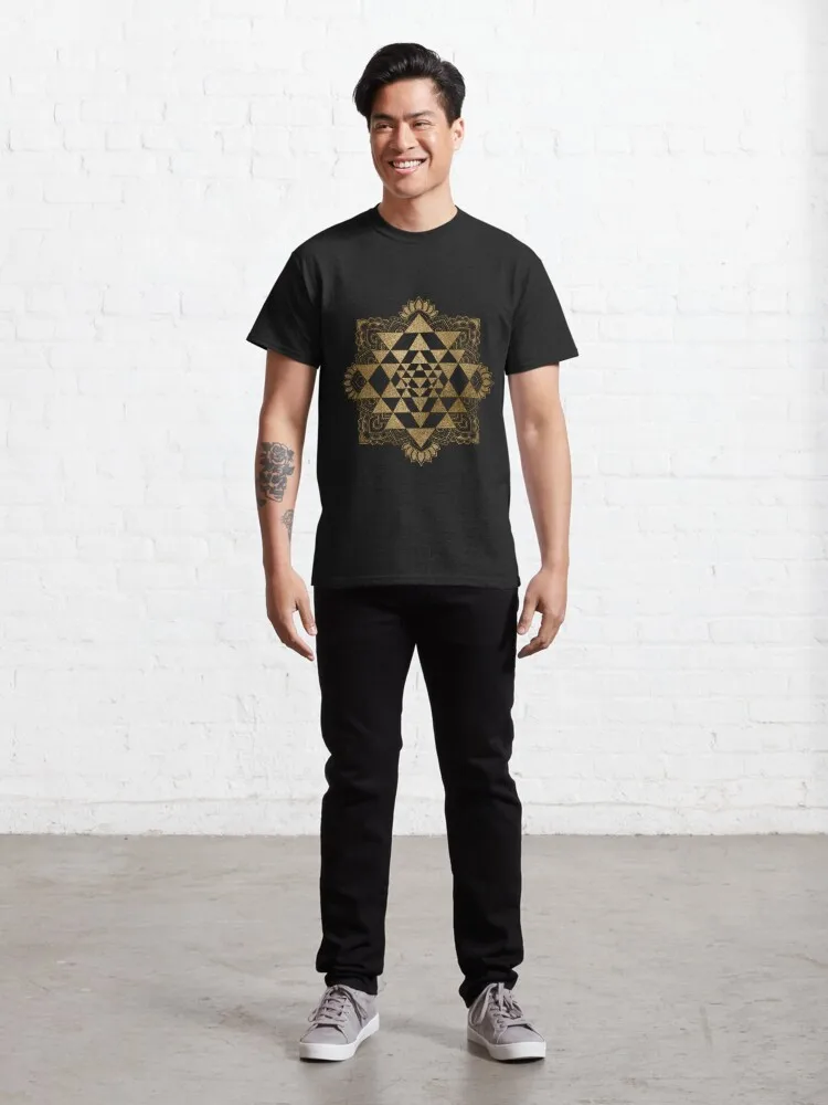 Sri Yantra / Sri Chakra Classic T-Shirt 100% Cotton Streetwear High Quality New Fashion Top Tees