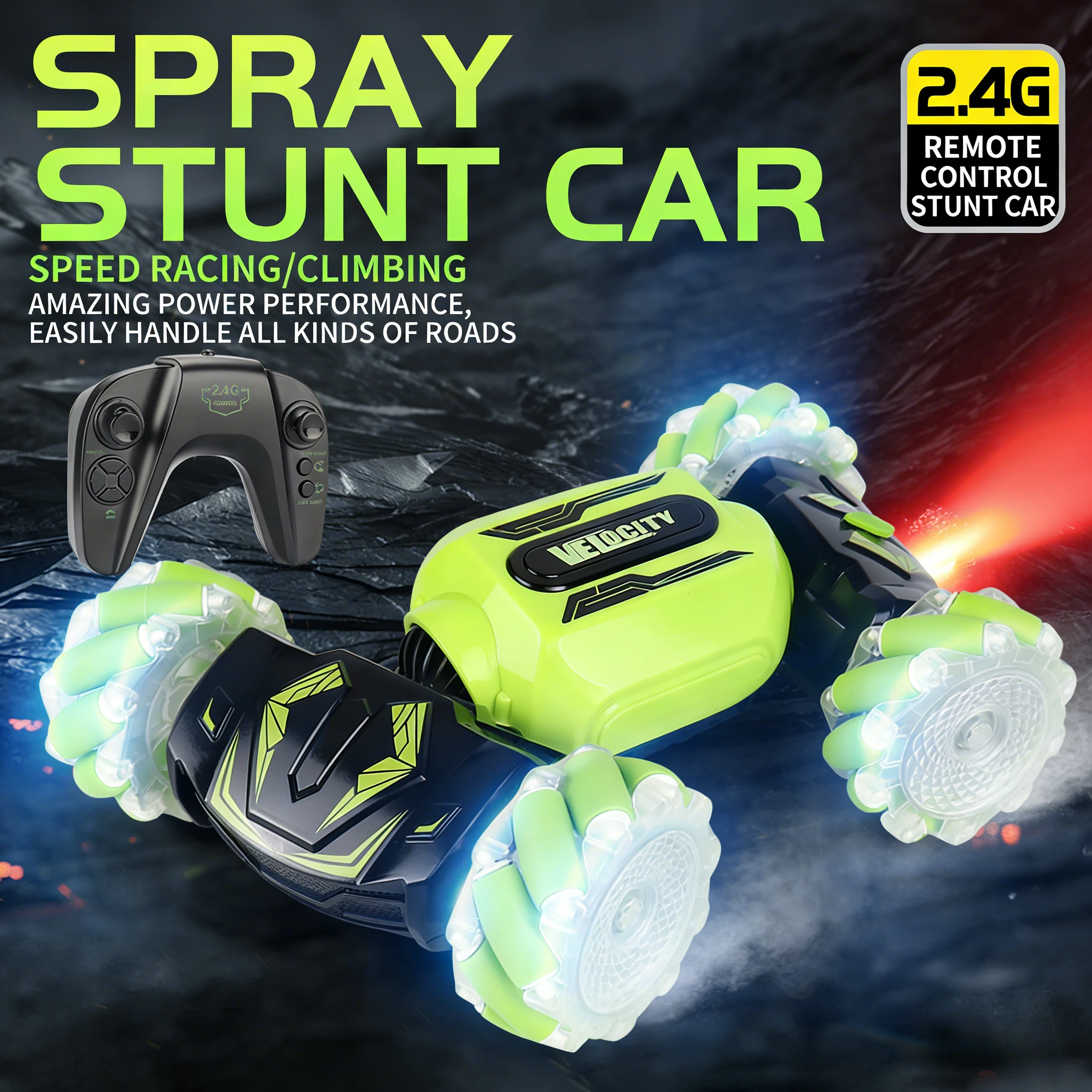 

Трансформируемая радиоуправляемая машина F02 для бездорожья с управлением жестами, гоночная машинка-скалолаз с функцией распыления, подарок для мальчиков