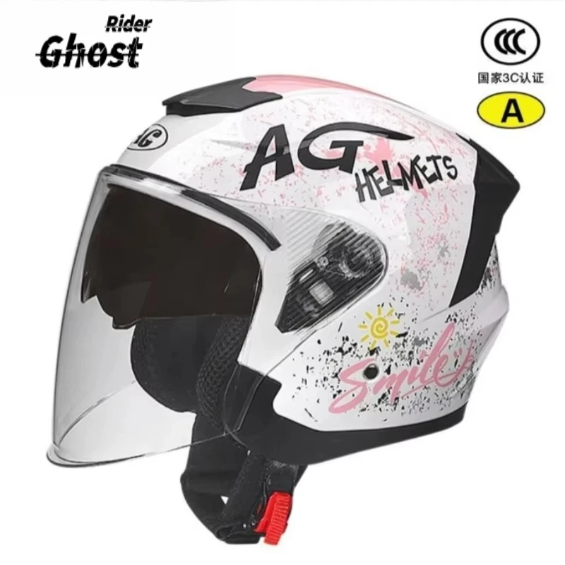 Modischer Motorradhelm für Männer und Frauen, 3/4-Helm, Motorrad-Halbhelm, Cascos Para Moto, Casco Moto, 헬멧반모, Шлем