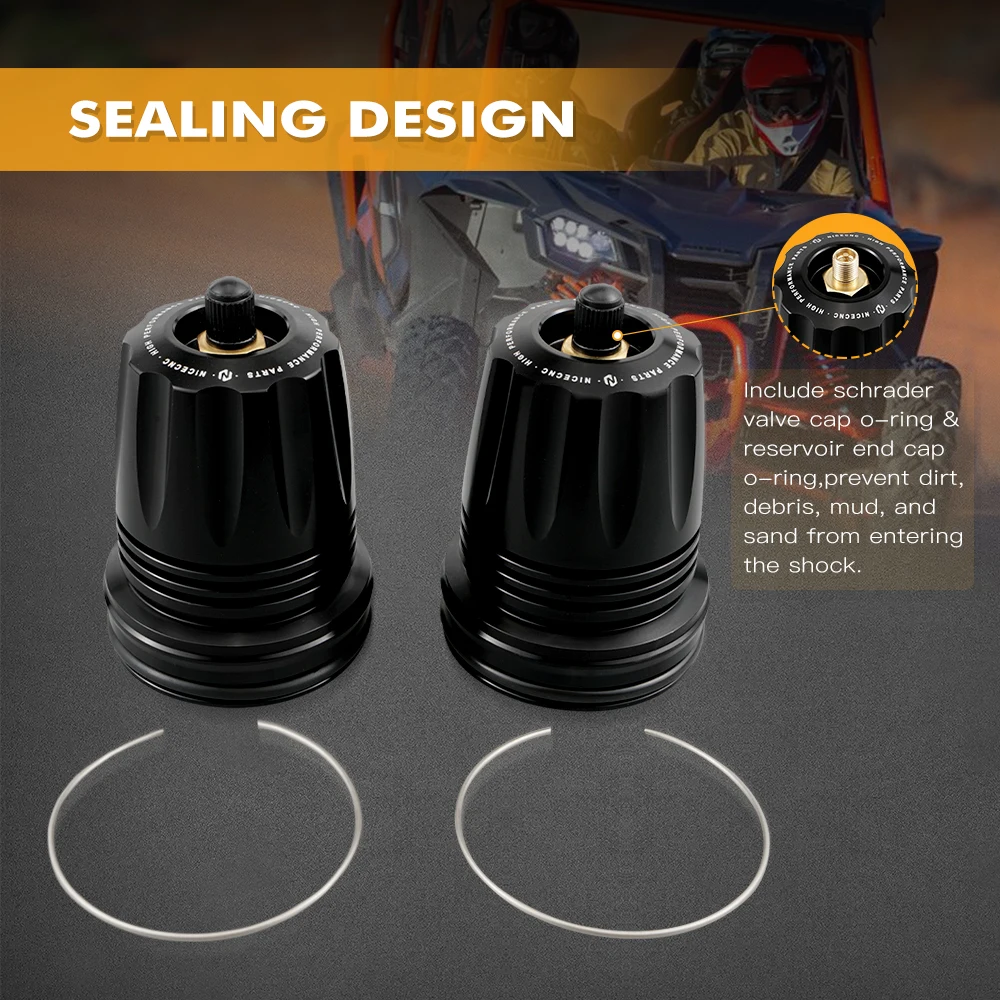 For 2.5" FOX Rear Shock Nitrogen Reservoir End Cap Lid for Polaris Yamaha CanAm Arctic Cat Honda Talon 1000X-4 Non-Live Valve