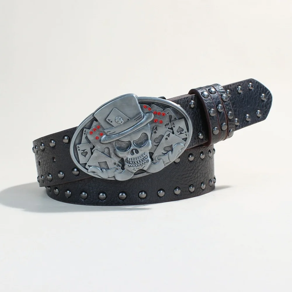 

Модный европейский и американский ремень 2026 года: новый тренд, мужской ремень с черепом, молодежный ремень, женский ремень в стиле панк, повседневные ремни для брюк с застежкой-кнопкой