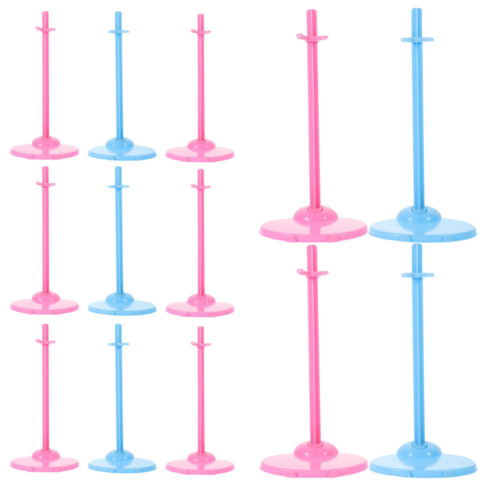 

30pcs Standing Clips Fixing Brackets 15 Pink 15 Blue Stand Display Holder Toy Accessories Plastic Kids Room