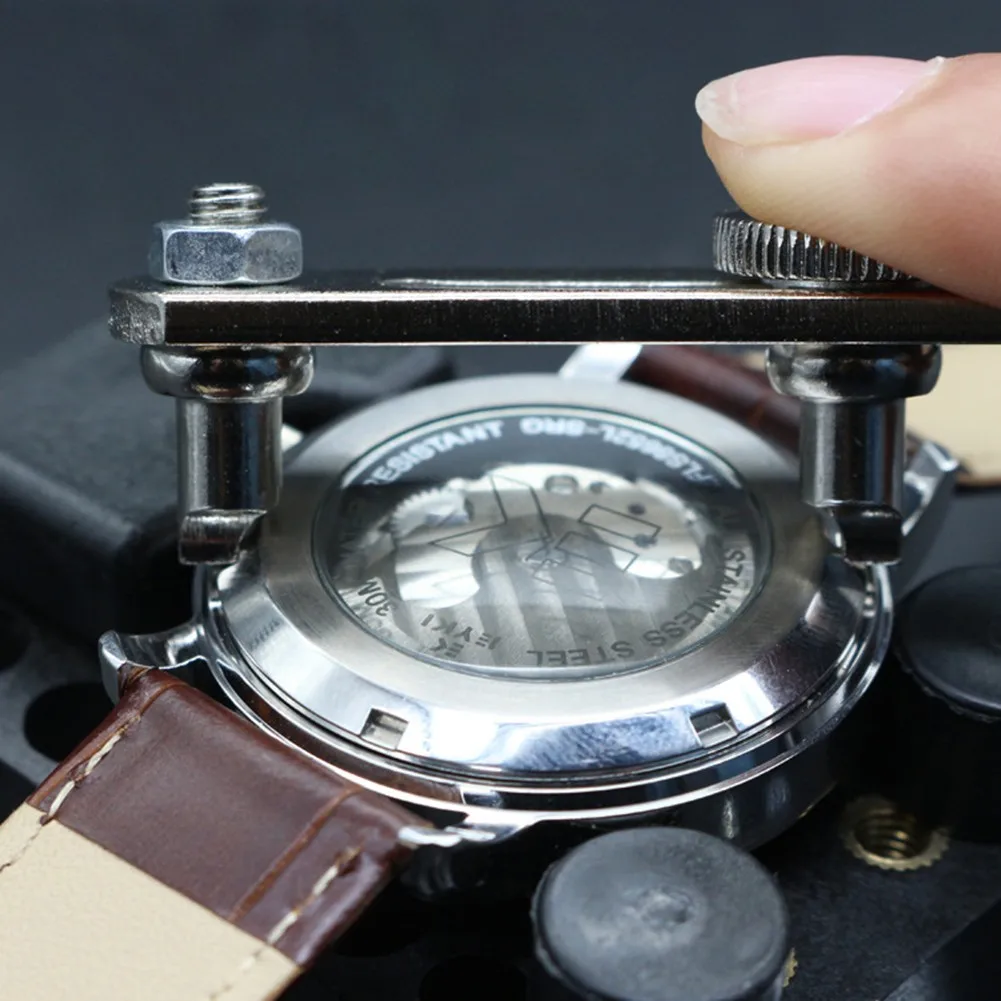 Watch Maintenance Tool Adjustable Back Case Opener for Opening Watch Covers Using Manual Lever Action Without Damaging Housing
